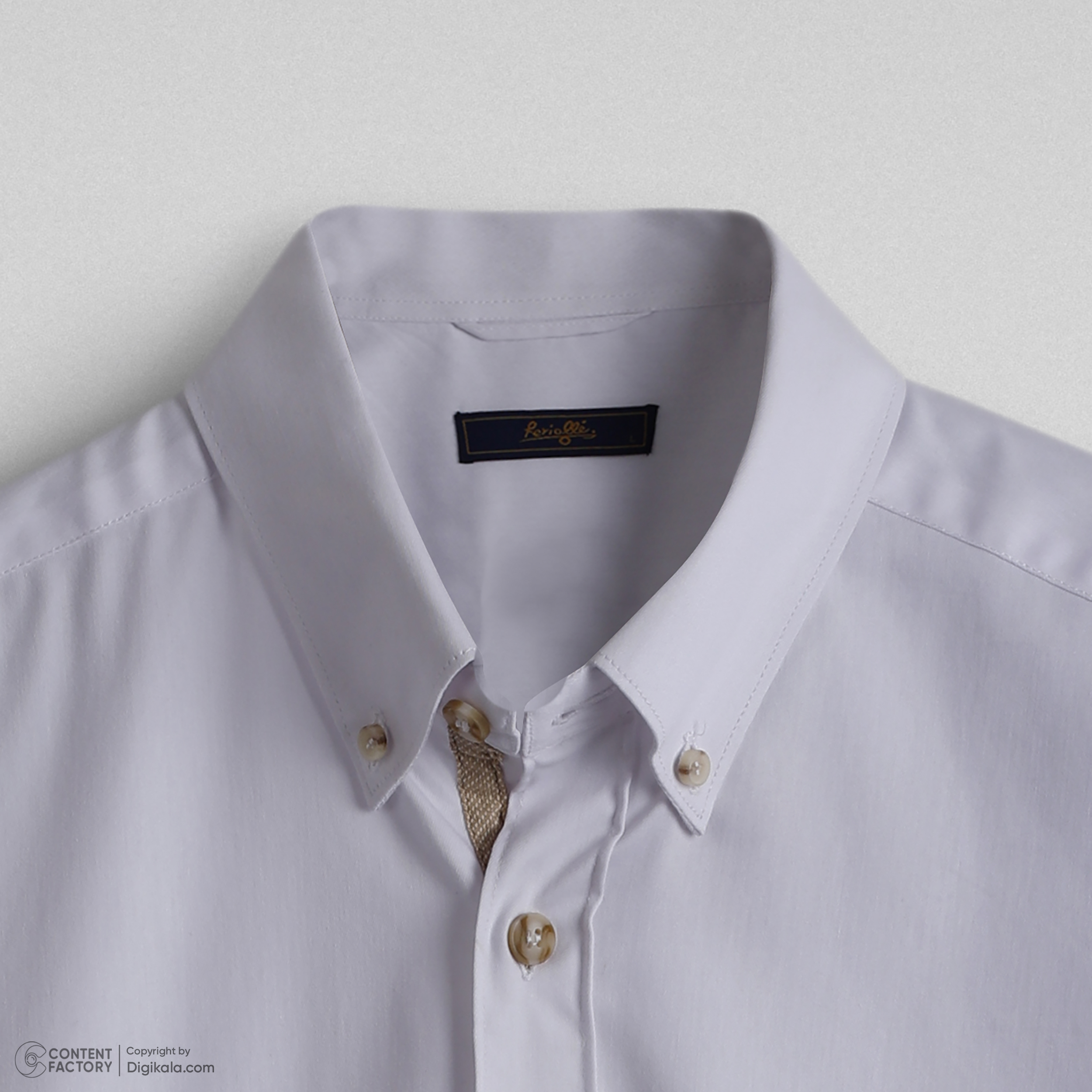 پیراهن آستین کوتاه مردانه سفید کد : 11102 - Image 2