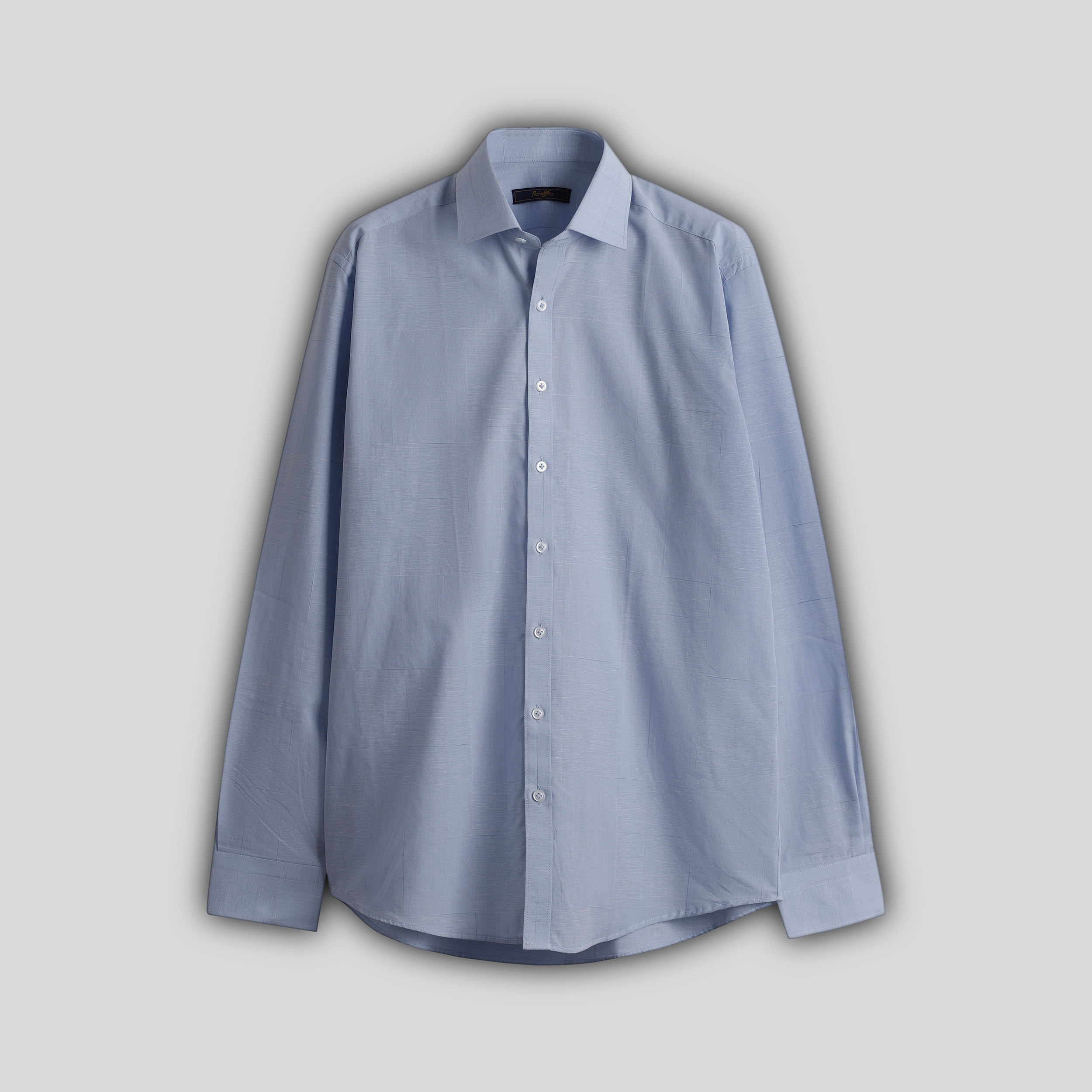 پیراهن آستین بلند آبی پارچه ایتالیا کد:11109