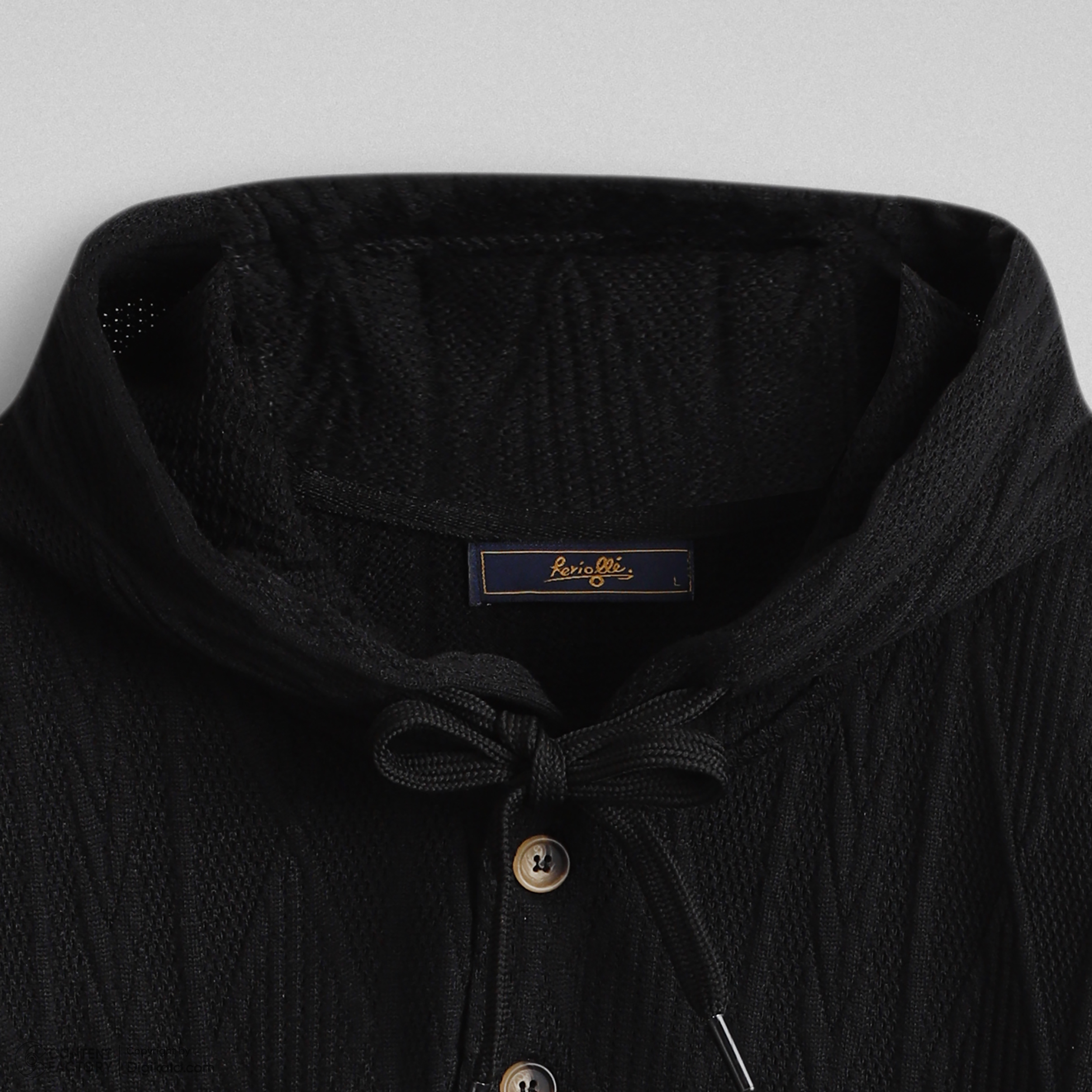 هودی مردانه مشکی فریولی کد : 15006 - Image 2